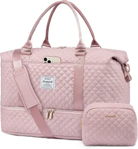 LOVEVOOK Travel Duffle Bag,Weekender Bags for Women with Shoe CompartmentCarry on Overnight Bag with Toiletry Bag,Gym Duffel Bag with Wet Pocket, Hospital Bags for Labor and Delivery