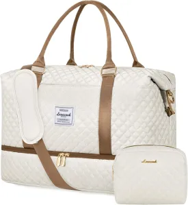LOVEVOOK Travel Duffle Bag,Weekender Bags for Women with Shoe CompartmentCarry on Overnight Bag with Toiletry Bag,Gym Duffel Bag with Wet Pocket, Hospital Bags for Labor and Delivery