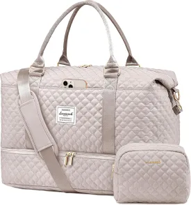 LOVEVOOK Travel Duffle Bag,Weekender Bags for Women with Shoe CompartmentCarry on Overnight Bag with Toiletry Bag,Gym Duffel Bag with Wet Pocket, Hospital Bags for Labor and Delivery