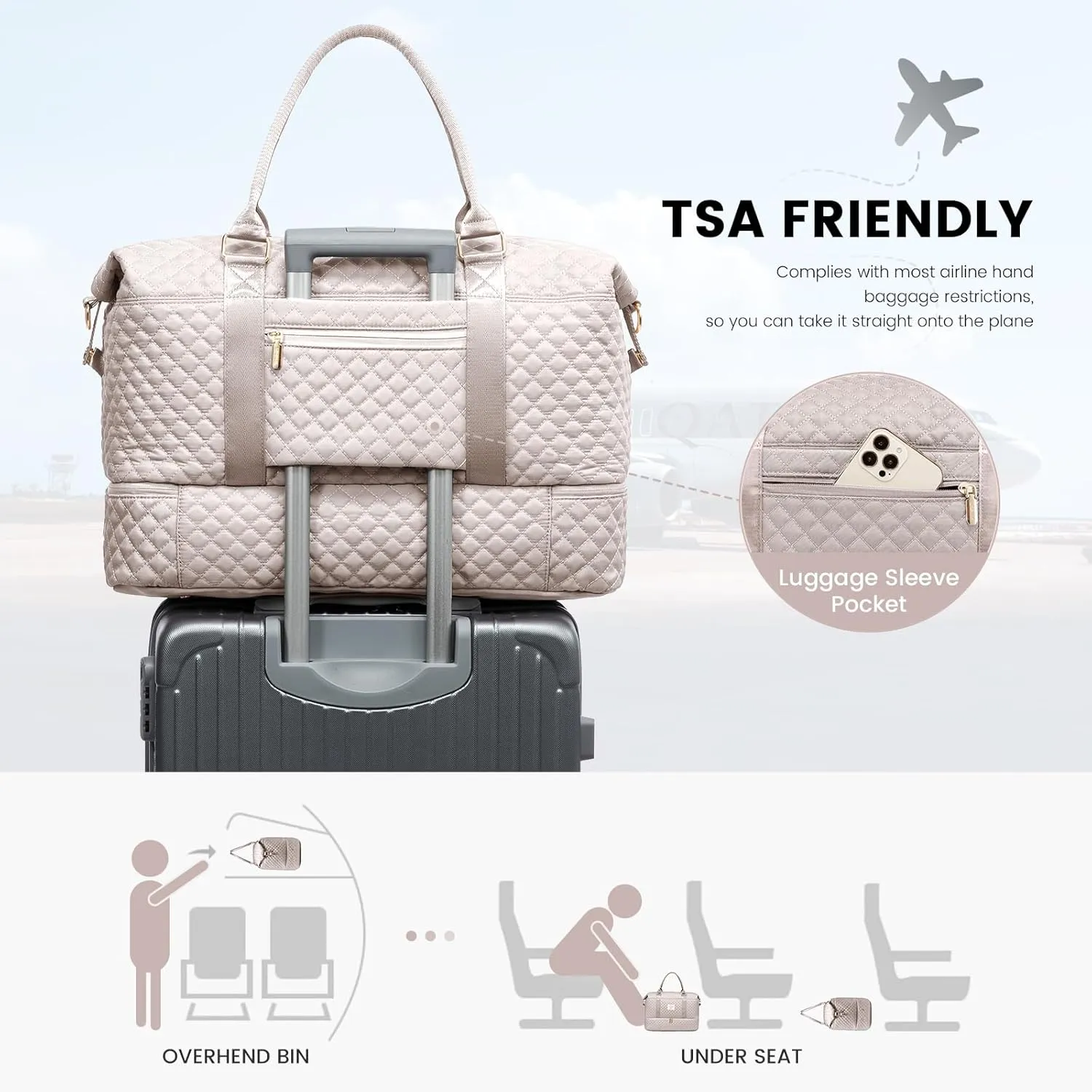 LOVEVOOK Travel Duffle Bag,Weekender Bags for Women with Shoe CompartmentCarry on Overnight Bag with Toiletry Bag,Gym Duffel Bag with Wet Pocket, Hospital Bags for Labor and Delivery