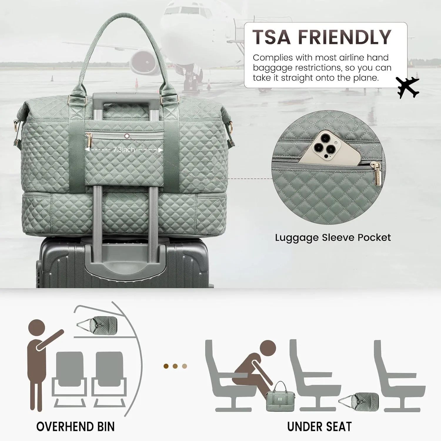 LOVEVOOK Travel Duffle Bag,Weekender Bags for Women with Shoe CompartmentCarry on Overnight Bag with Toiletry Bag,Gym Duffel Bag with Wet Pocket, Hospital Bags for Labor and Delivery