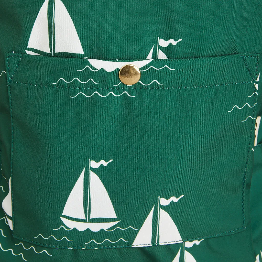 Mini Rodini Sailing Boats Backpack Green