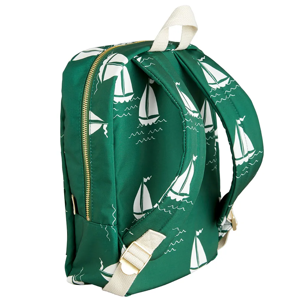 Mini Rodini Sailing Boats Backpack Green