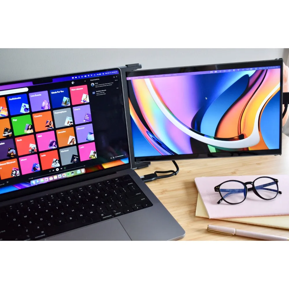 MOBILE PIXEL Portable Laptop Monitor Duex Max DS - 14.1-inch 1080p FHD - Black