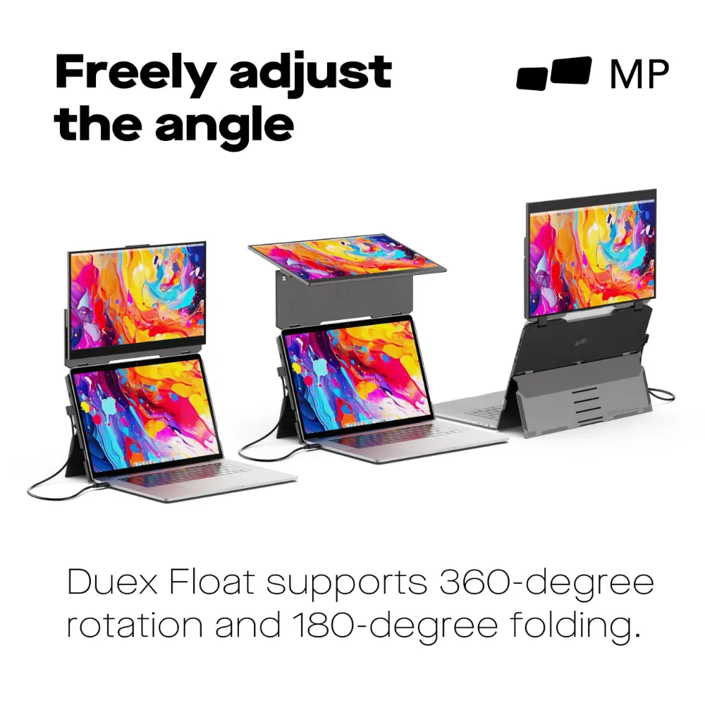 MOBILE PIXELS Duex Float - 15.6-inch Stacked Screens Full HD IPS 1080p - Touchscreen Monitor w/ Built-in Keyboard