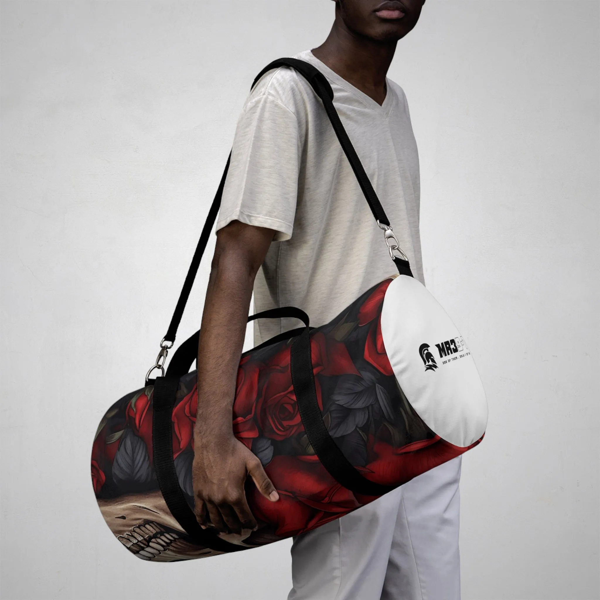 MR39-7Gothic Skulls & Roses Duffel Bag