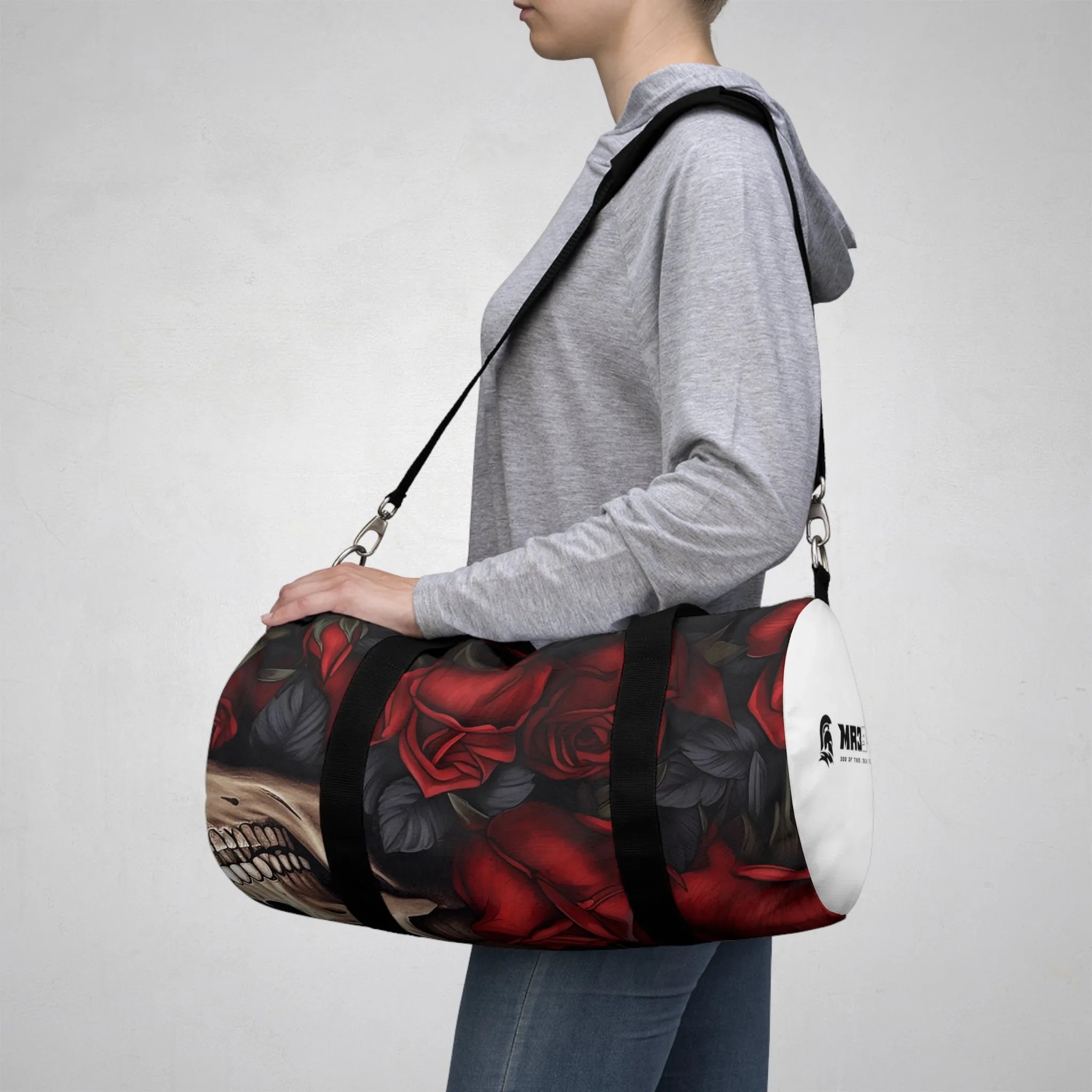 MR39-7Gothic Skulls & Roses Duffel Bag