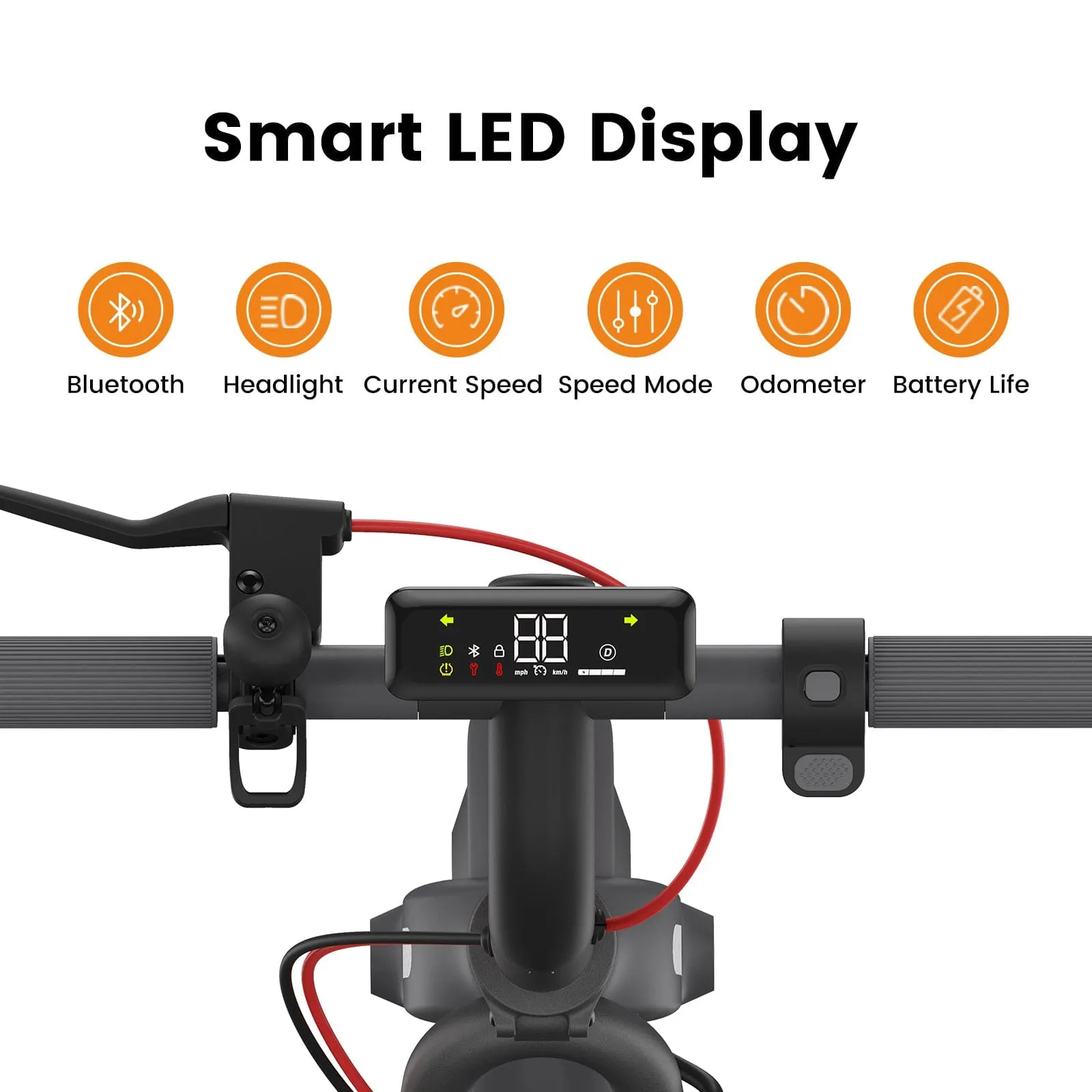 NAVEE V25 Pro Electric Scooter w/15.5 mi Max Operating Range & 18.6 mph Max Speed - Black
