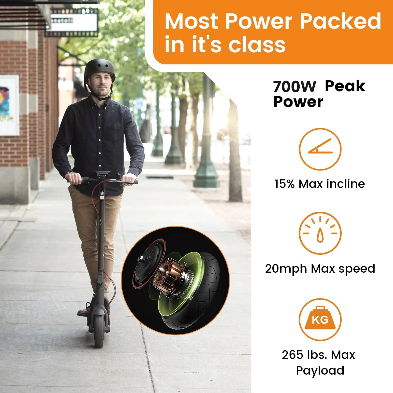 NAVEE V40 Foldable Electric Scooter w/ 25 Miles Max Operating Range & 20 mph Max Speed - Black