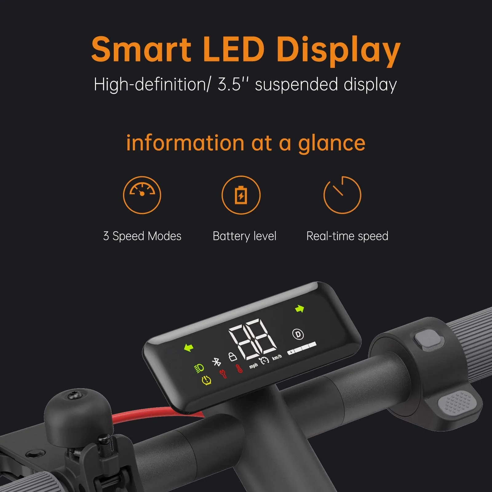 NAVEE V40 Foldable Electric Scooter w/ 25 Miles Max Operating Range & 20 mph Max Speed - Black
