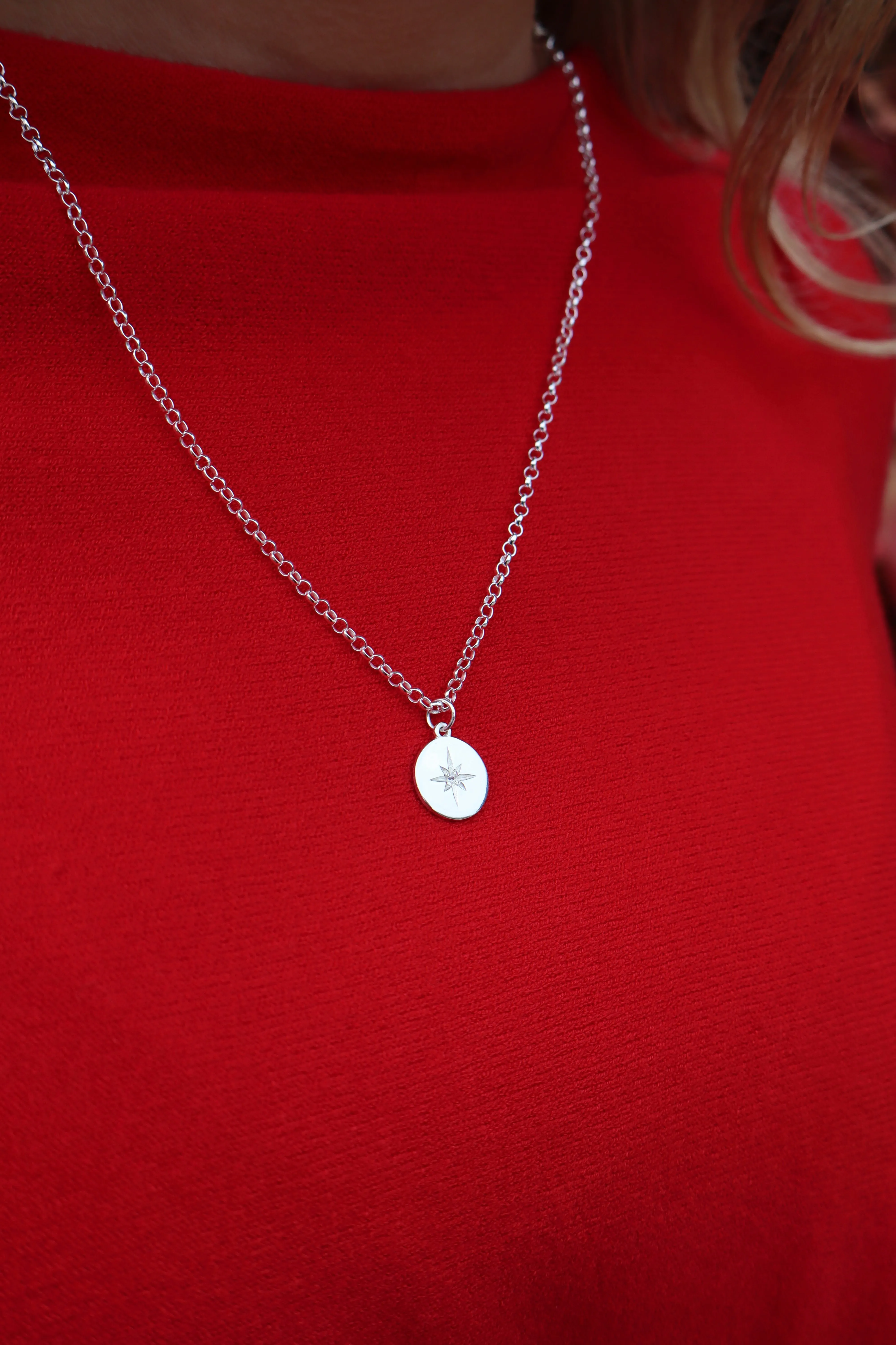 North Star Disc Necklace
