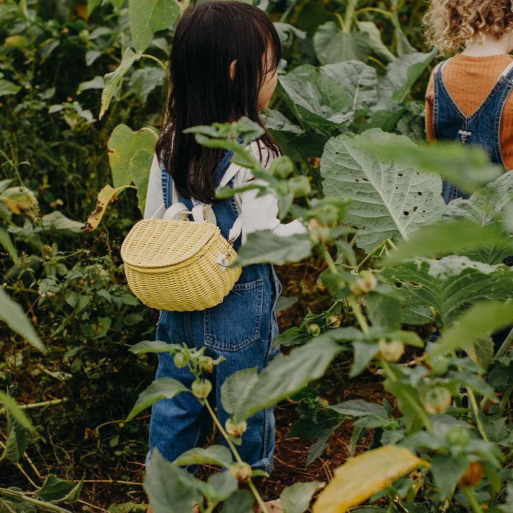Olli Ella Mini Chari Rattan Bag - Lemon