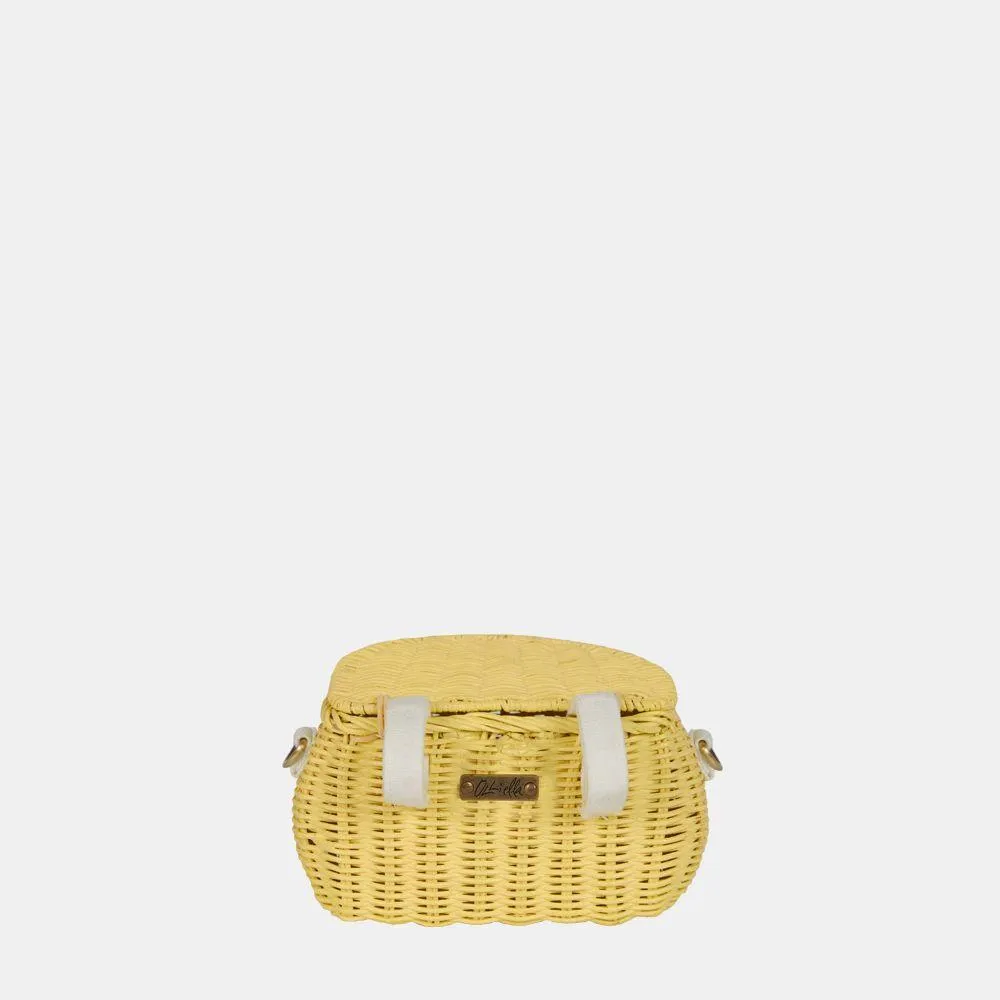 Olli Ella Mini Chari Rattan Bag - Lemon