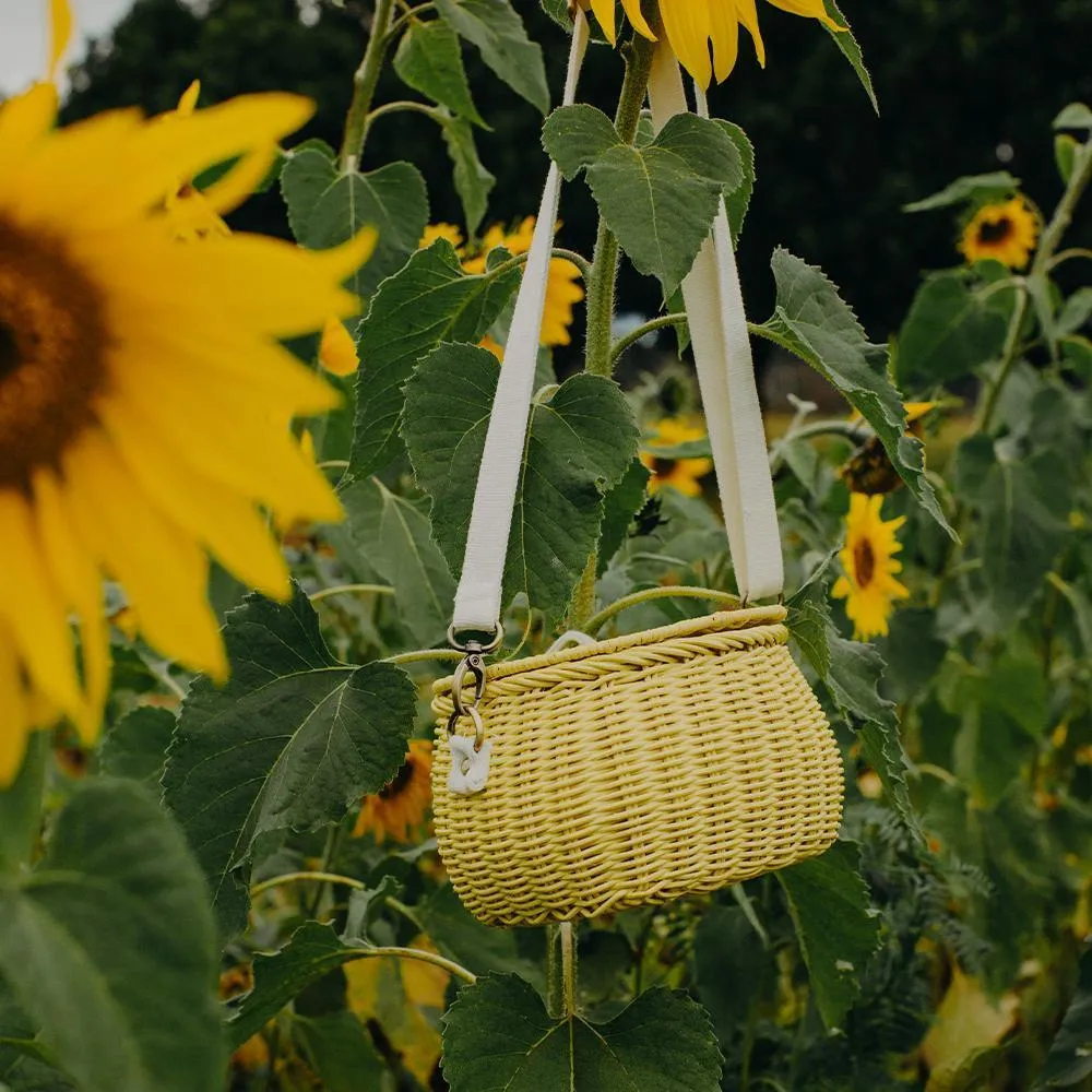 Olli Ella Mini Chari Rattan Bag - Lemon