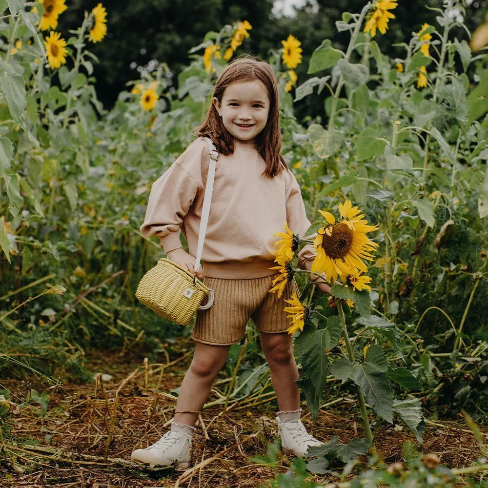 Olli Ella Mini Chari Rattan Bag - Lemon