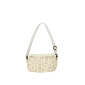 Olli Ella Mini Rattan Chari Bag - Chalk