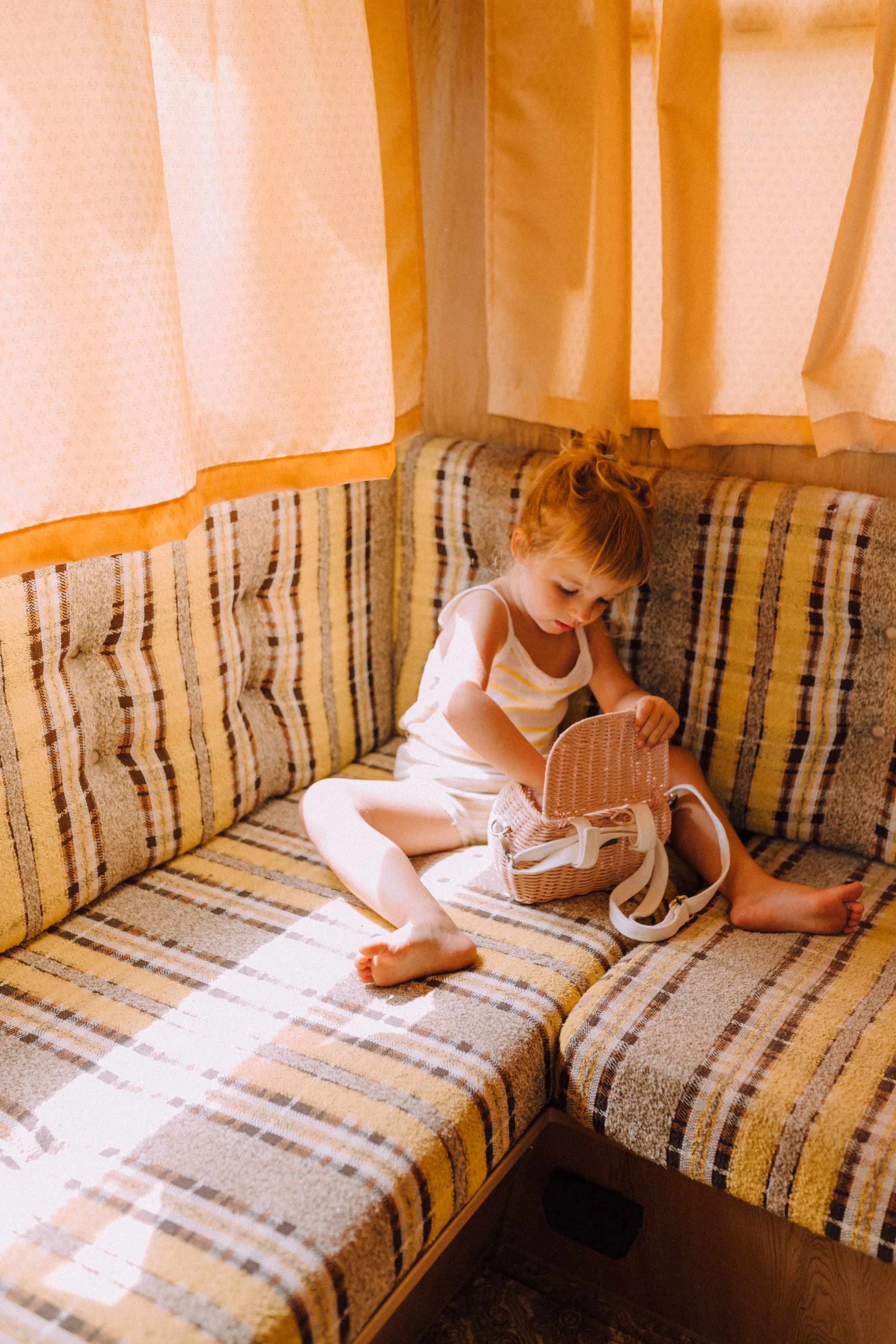 Olli Ella Mini Rattan Chari Bag - Rose