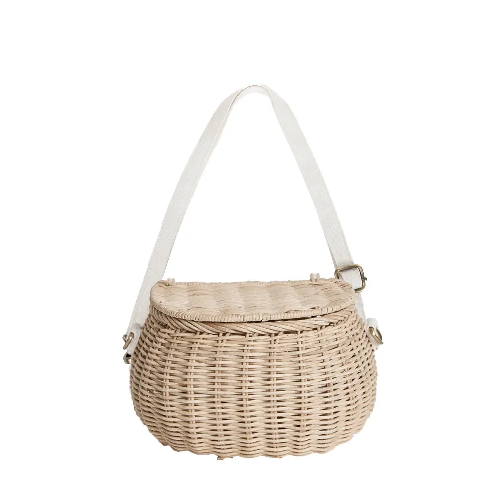 Olli Ella Mini Rattan Chari Bag - Straw