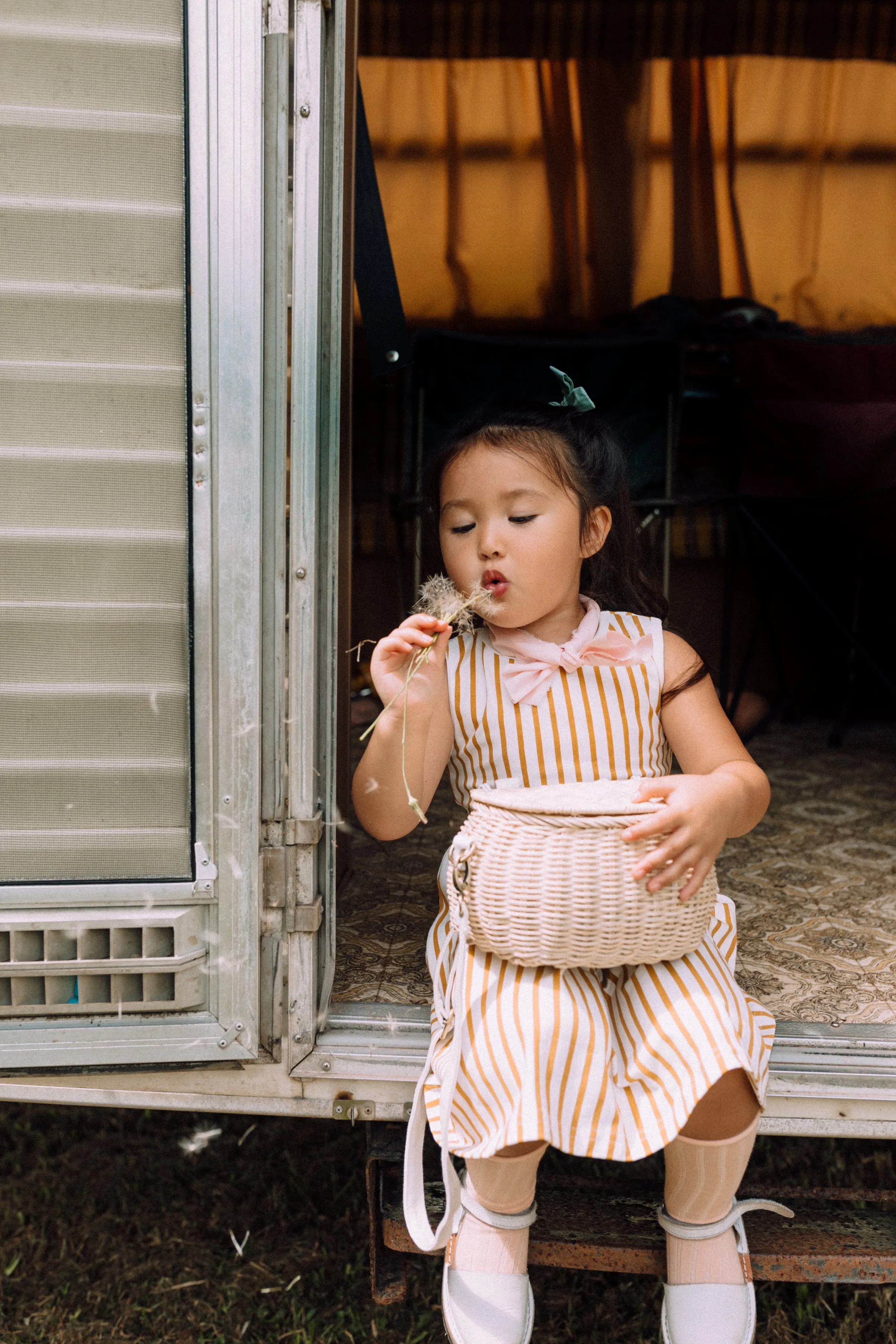 Olli Ella Mini Rattan Chari Bag - Straw