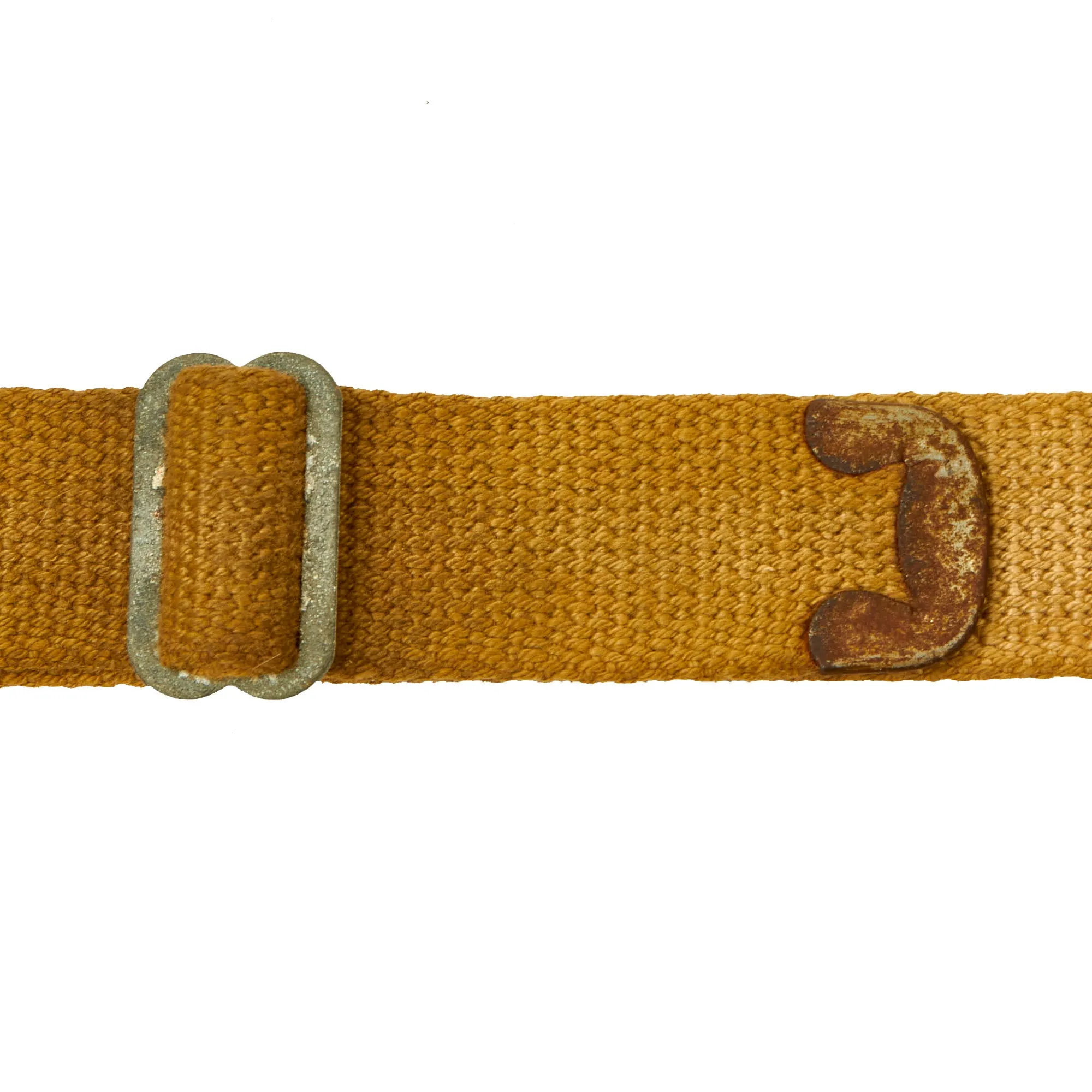 Original U.S. WWII Early War M1 Carbine Canvas Web Sling with Keeper With Oiler