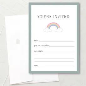 Party Invitations - You're Invited Rainbow