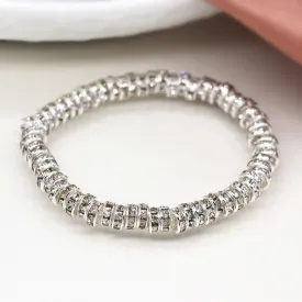 PoM Silver Plated & Crystal Bracelet