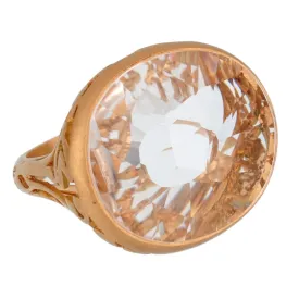 Pomellato  10 Carat Quartz Cocktail Rose Gold Ring Sz 5.75