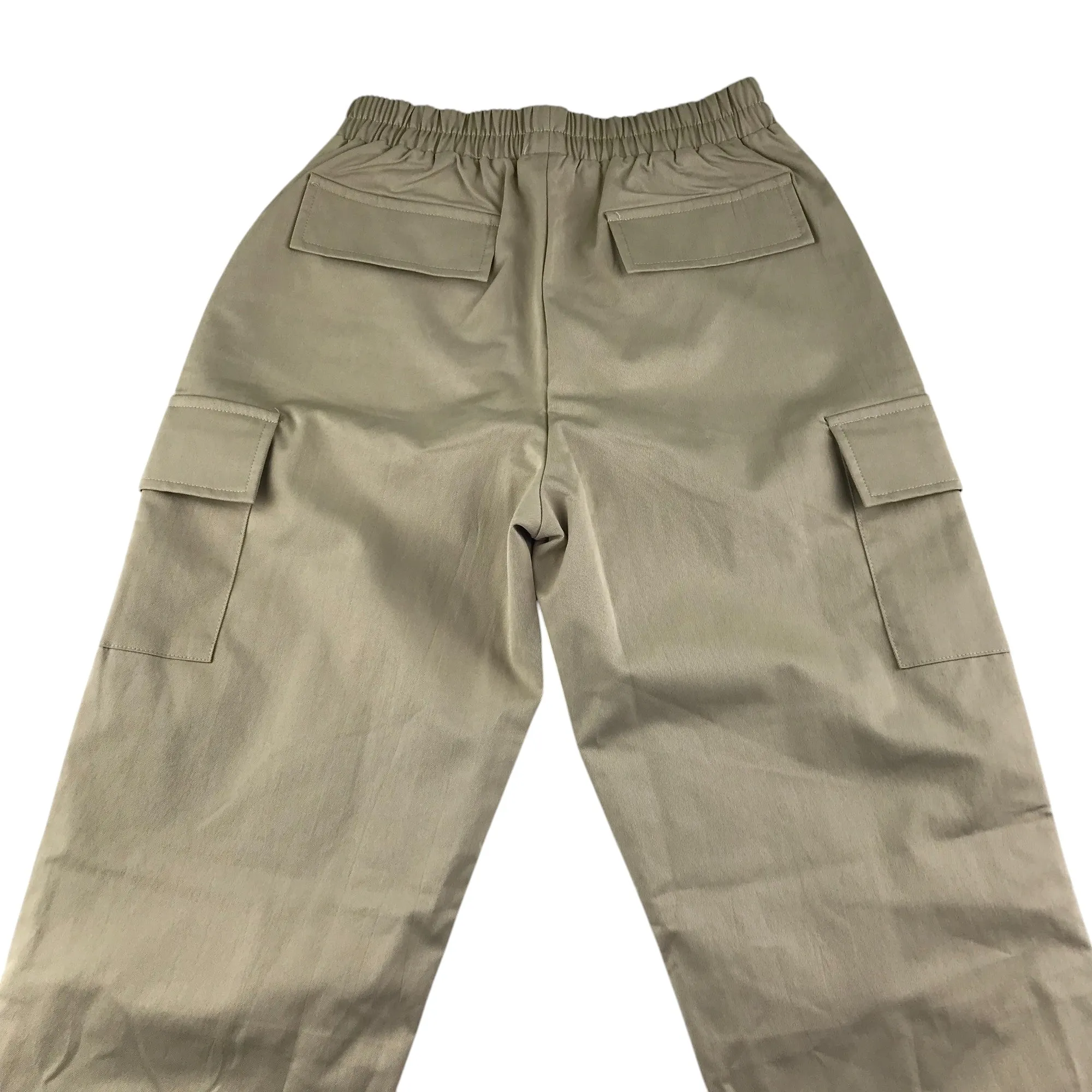 Pretty Little Thing trouser women's size UK 8 beige plain cargo style