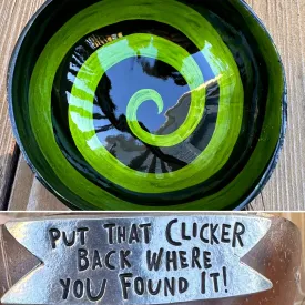 ready to ship clicker dish - green