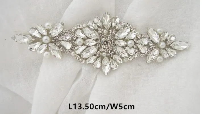Rose gold crystal Flower wrist corsage set of 4 pieces, Wedding cuff, BRIDAL WRISTLET by Crystal wedding uk