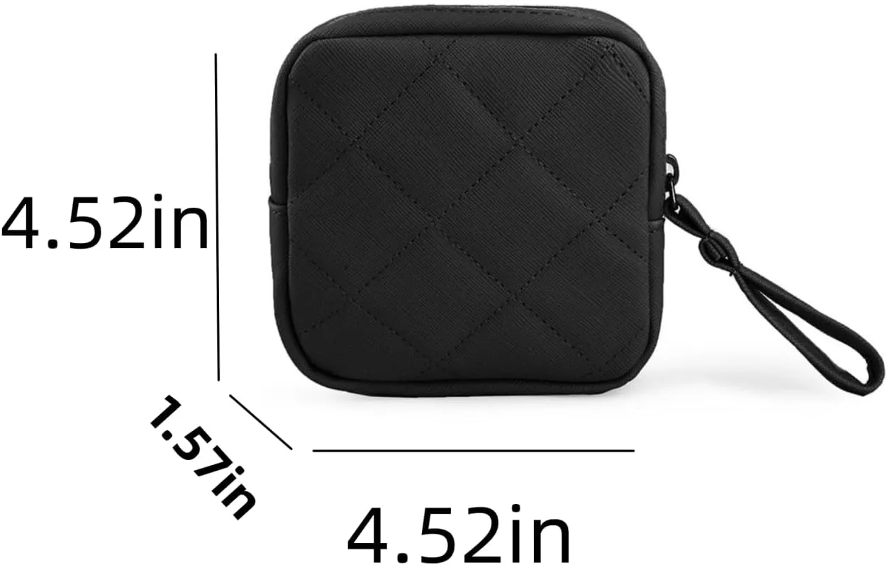 Small Makeup Bag for Purse PU Mini Makeup Pouch Cute Cosmetic Pouch for Women Portable Mini Cosmetic Bag Travel Mini Makeup Bag For Lipstick Keys Bank Cards