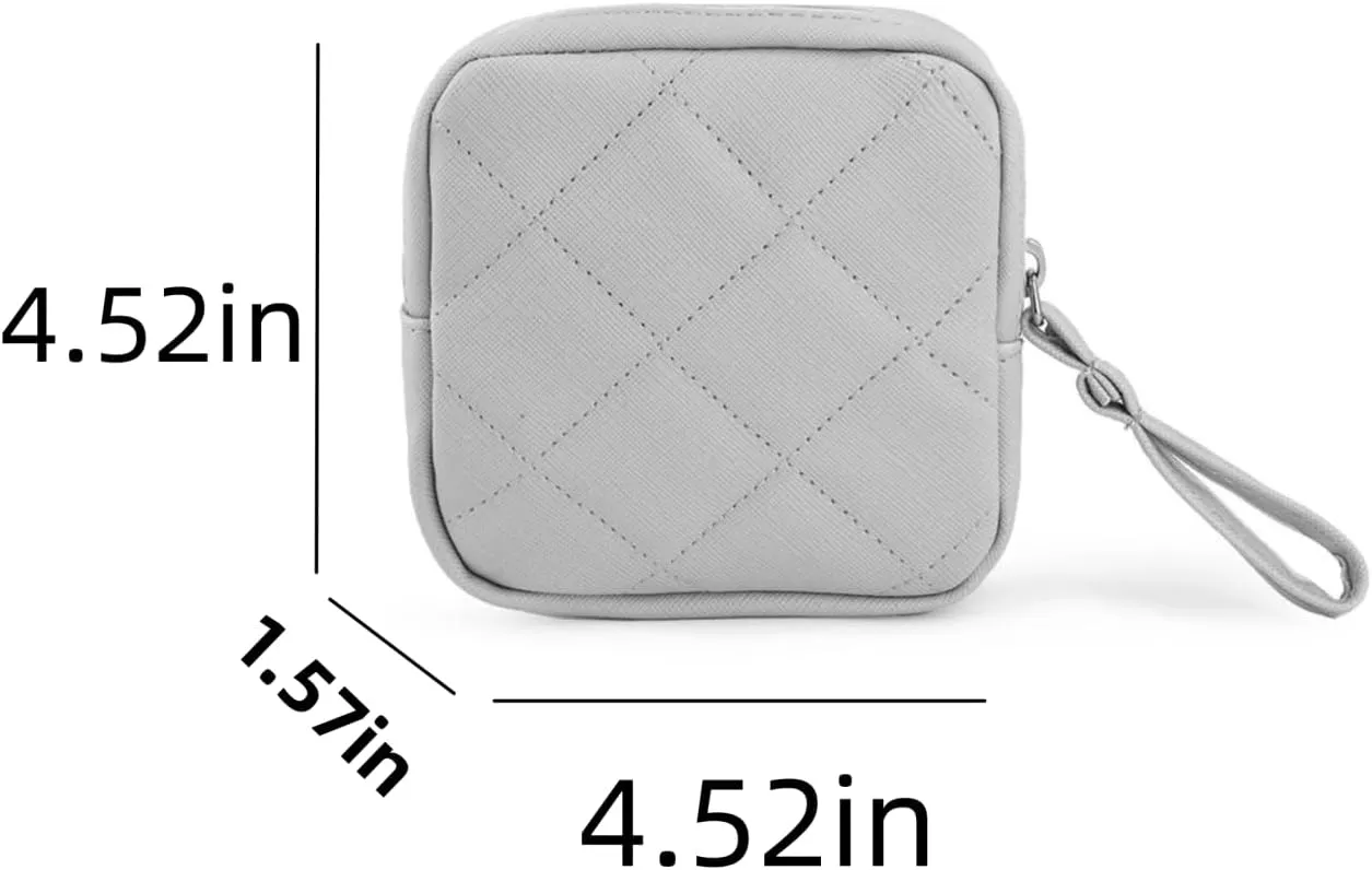 Small Makeup Bag for Purse PU Mini Makeup Pouch Cute Cosmetic Pouch for Women Portable Mini Cosmetic Bag Travel Mini Makeup Bag For Lipstick Keys Bank Cards