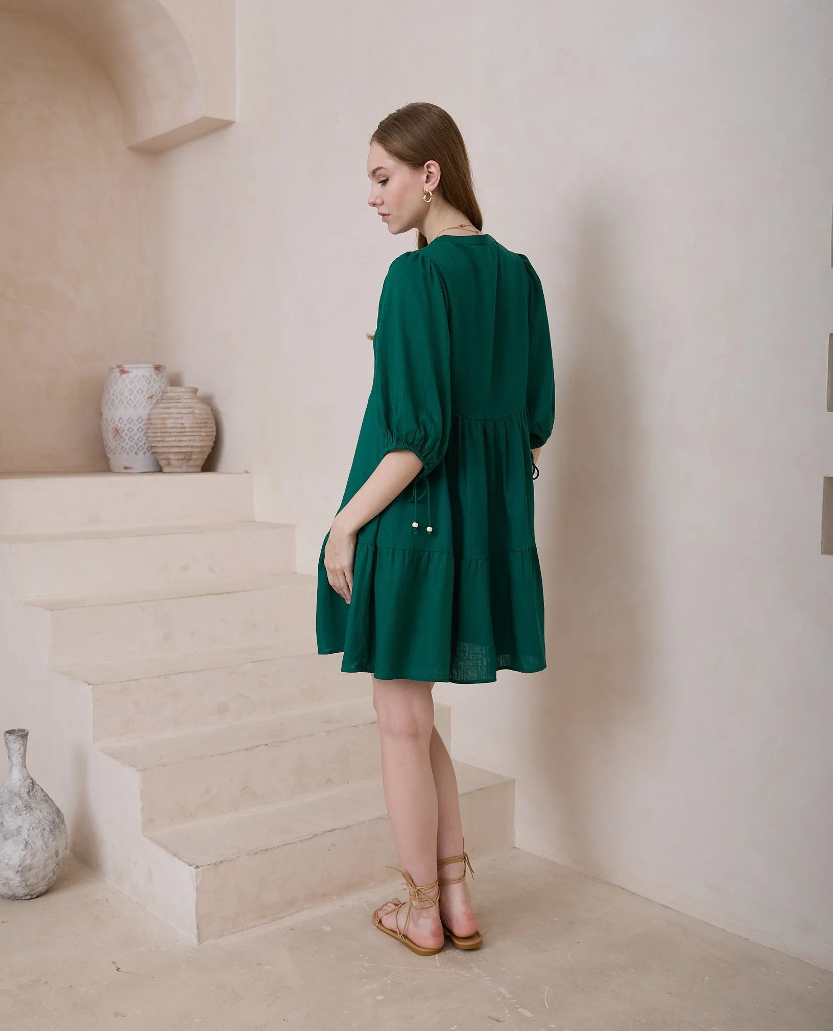 Spirit Short Dress - Amazon Green