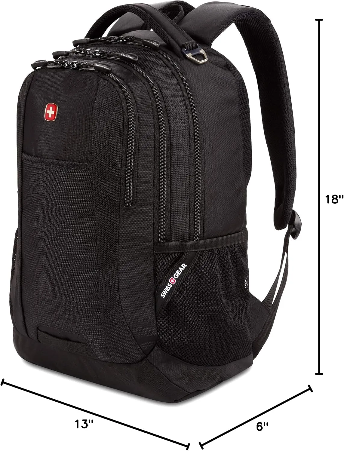 SwissGear Cecil 5505 Laptop Backpack, Black, 18-Inch