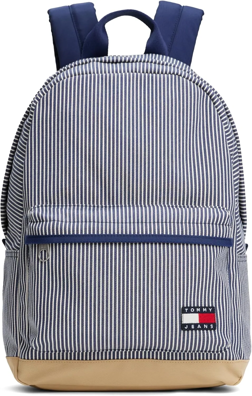Tommy Jeans Men's Essential Daily Backpack with Laptop Sleeve, Hickory Stripe, One Size