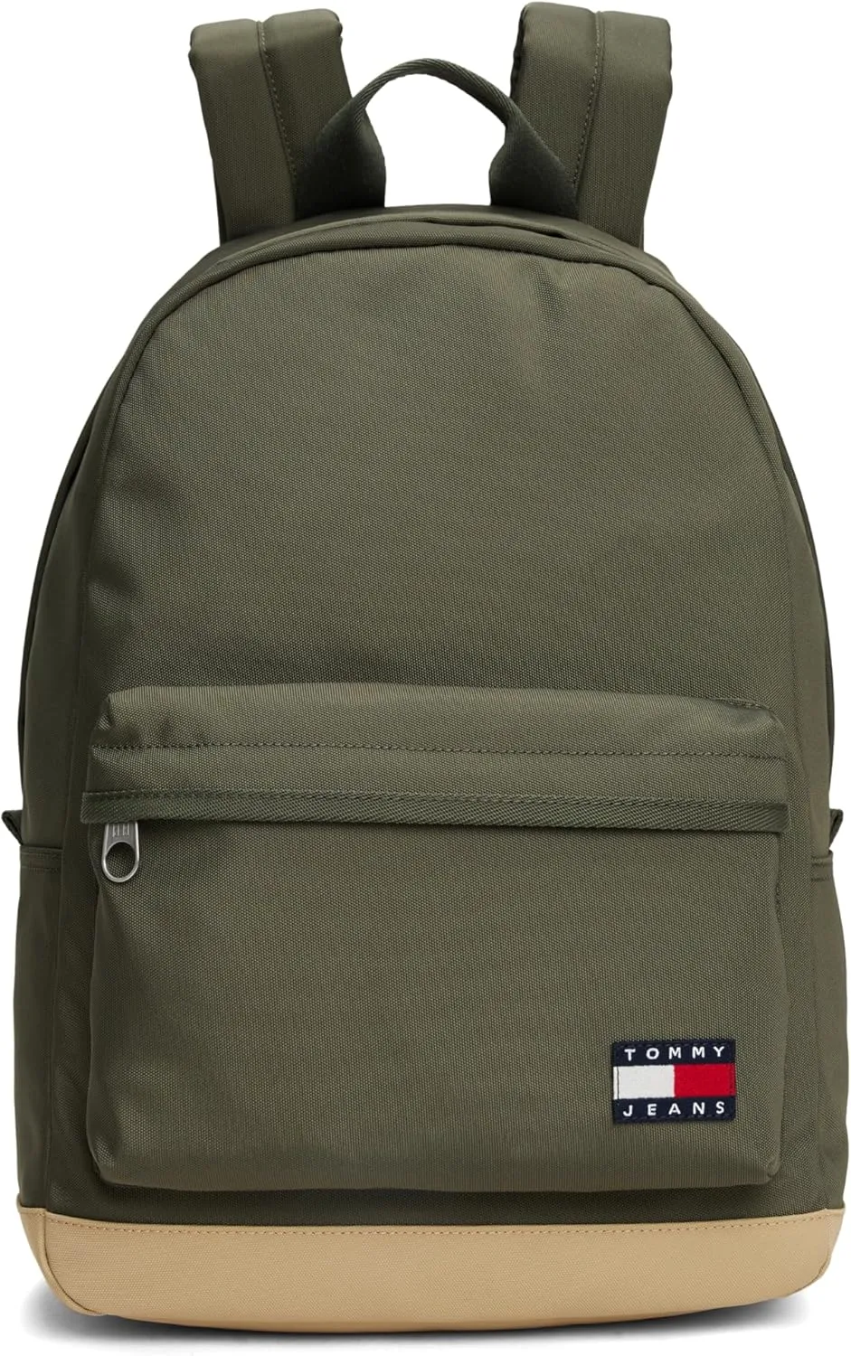 Tommy Jeans Men's Essential Daily Backpack with Laptop Sleeve, Pewter Green, One Size
