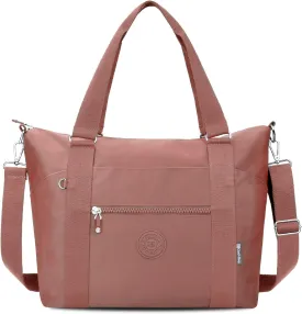 Travel Gym Duffel Bag for Women, Waterproof Nylon Weekender Overnight Bag Personal Item Carry on Bags for Airplanes Hospital Sports Fitness Dance Mommy Tote