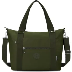 Travel Gym Duffel Bag for Women, Waterproof Nylon Weekender Overnight Bag Personal Item Carry on Bags for Airplanes Hospital Sports Fitness Dance Mommy Tote