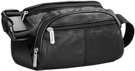 Travelon: RFID Blocking Leather Waist Pack - Black