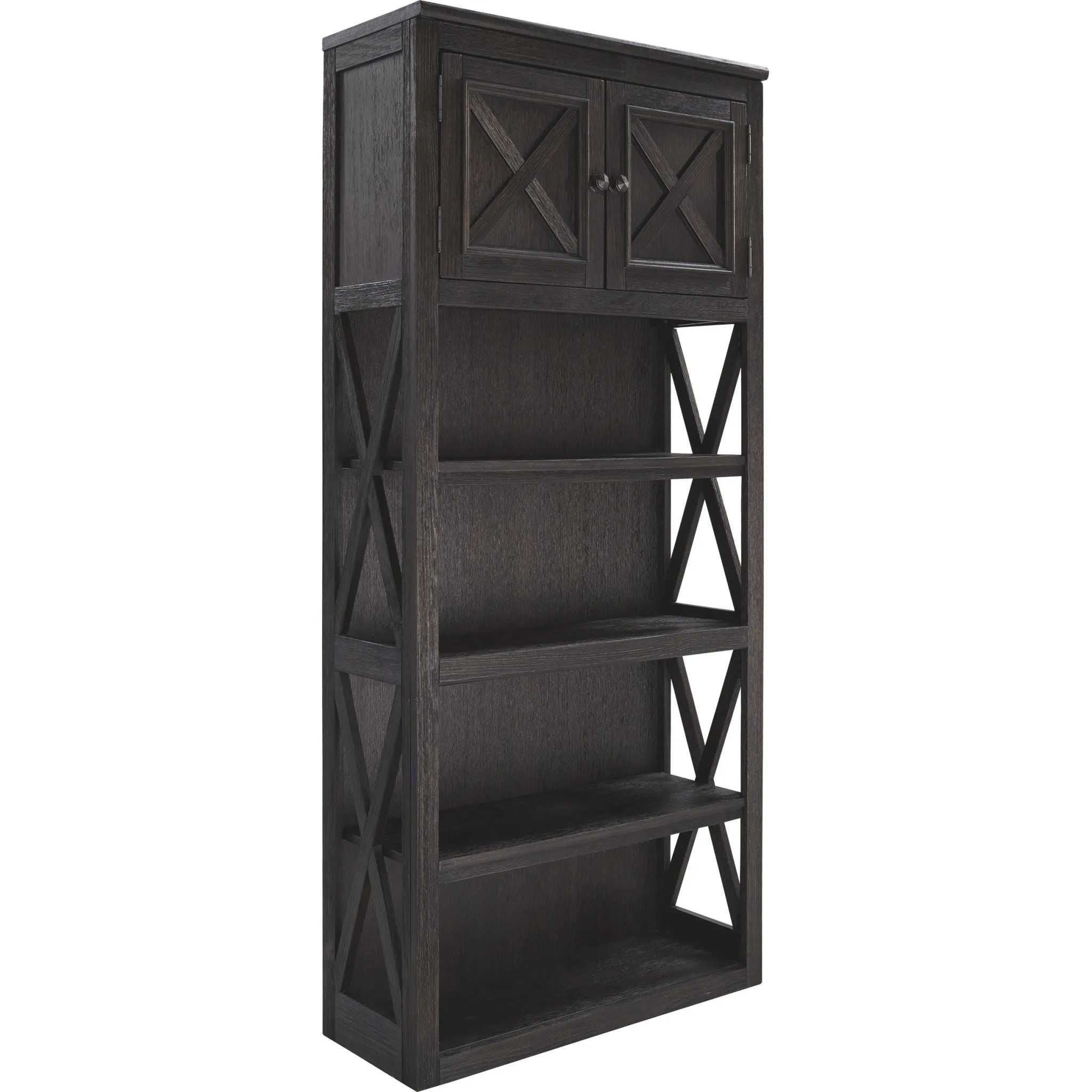 Tyler Creek 2 Piece Home Office Package - Grayish Brown/Black