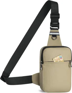 VADOO Sling Bag, Small Crossbody Bag with RFID Blocking for Women and Men, Lightweight Chest Phone Mini Bag for Travel Casual
