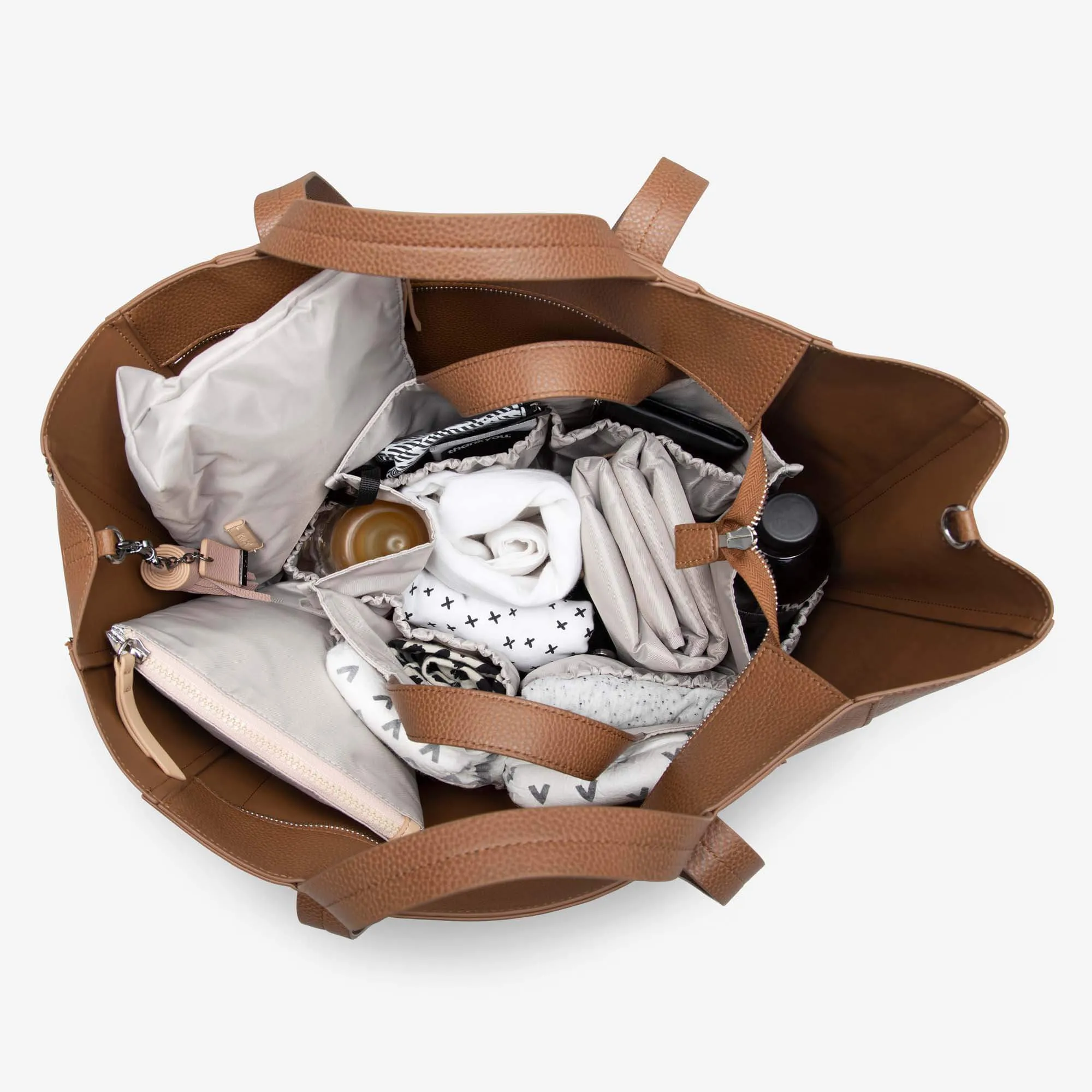 VANCHI Ida Tote   Organiser - Tan