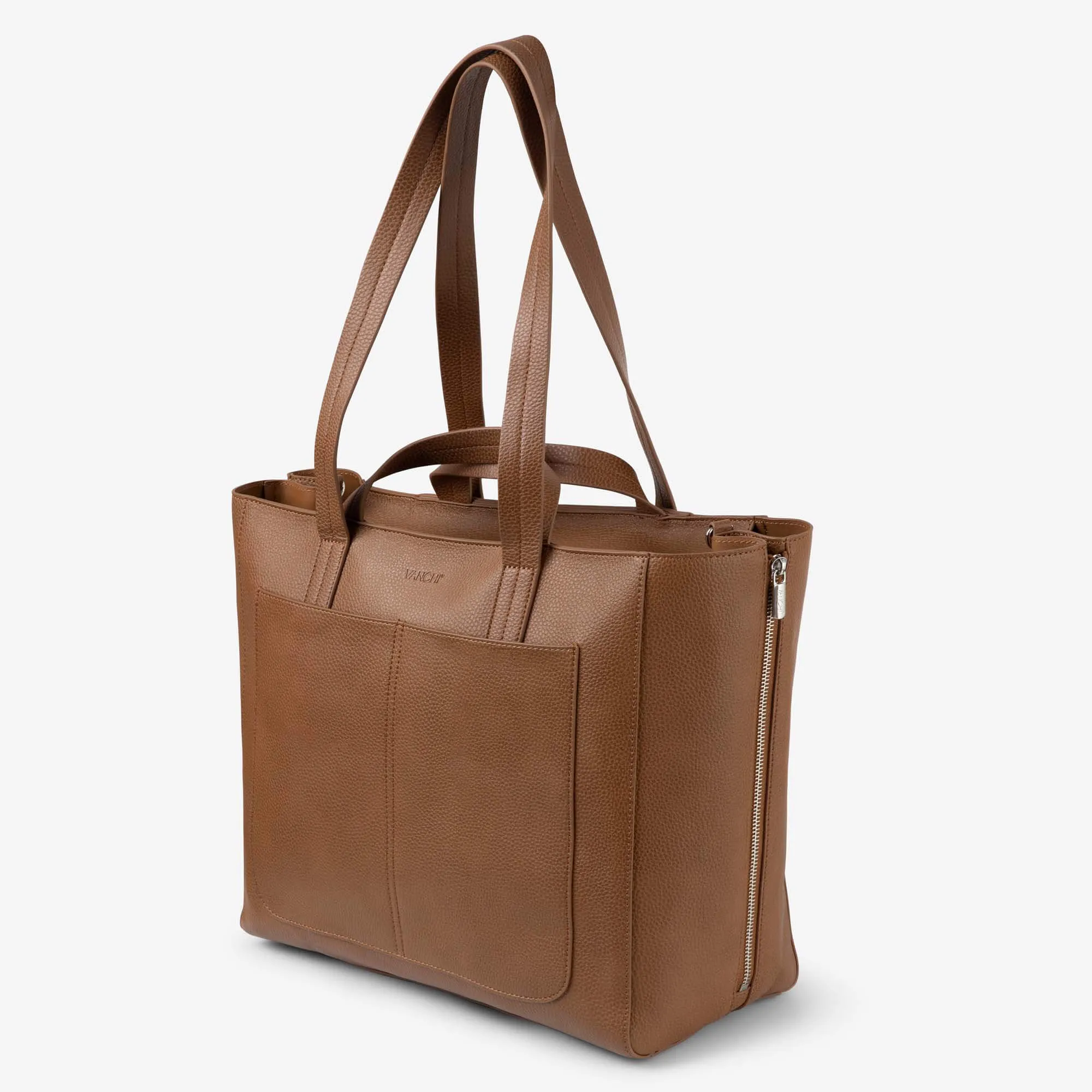 VANCHI Ida Tote   Organiser - Tan