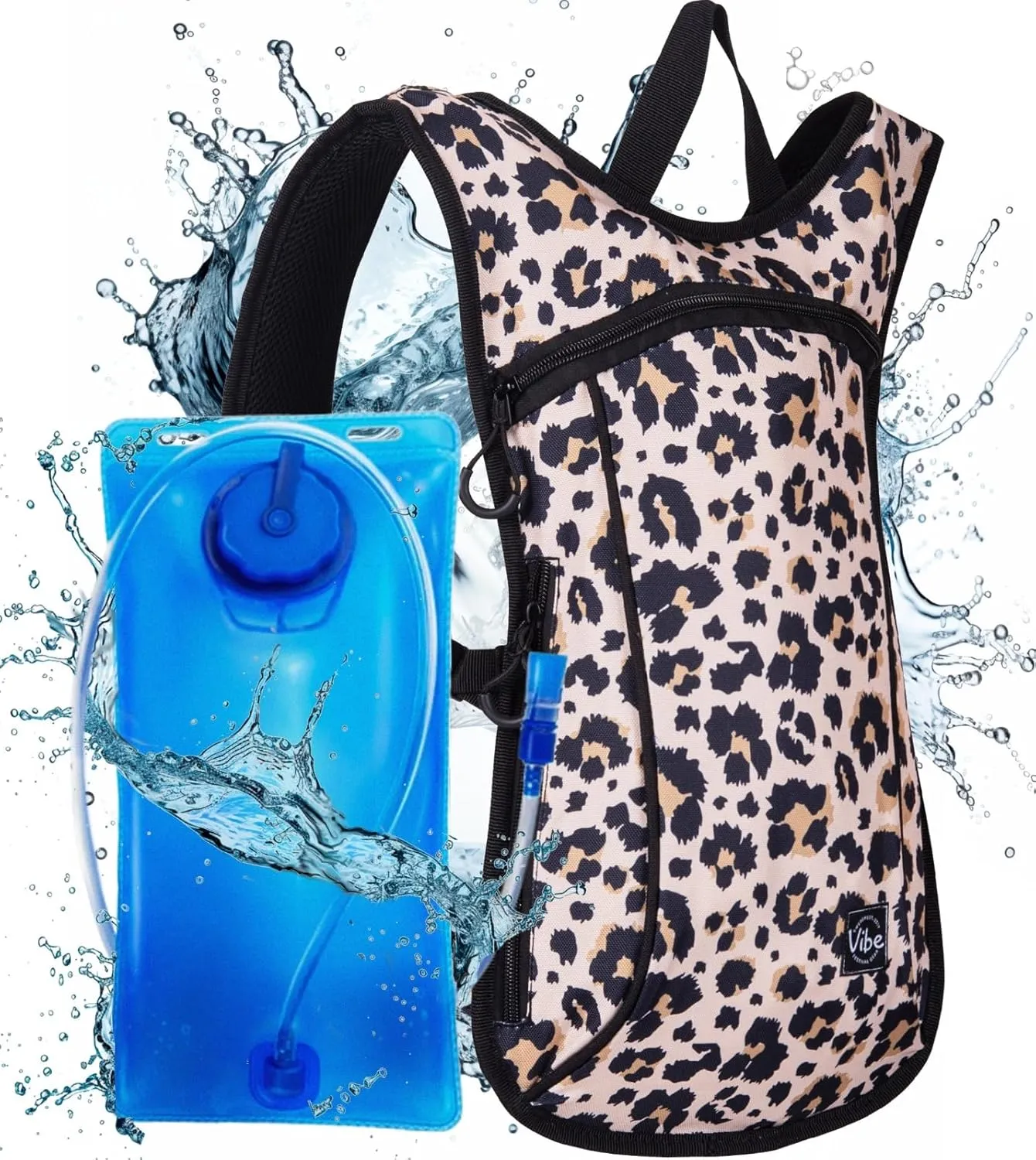 Vibe Festival Gear Hydration Pack Backpack with 2L Water Bladder for Women, Men, Teens, Kids - Hydropack Hydro Sports, Outdoor, Running, Camping, Hiking, Festivals, Raves