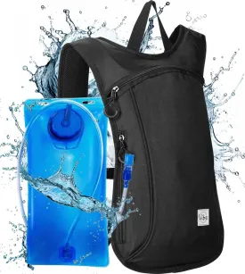Vibe Festival Gear Hydration Pack Backpack with 2L Water Bladder for Women, Men, Teens, Kids - Hydropack Hydro Sports, Outdoor, Running, Camping, Hiking, Festivals, Raves