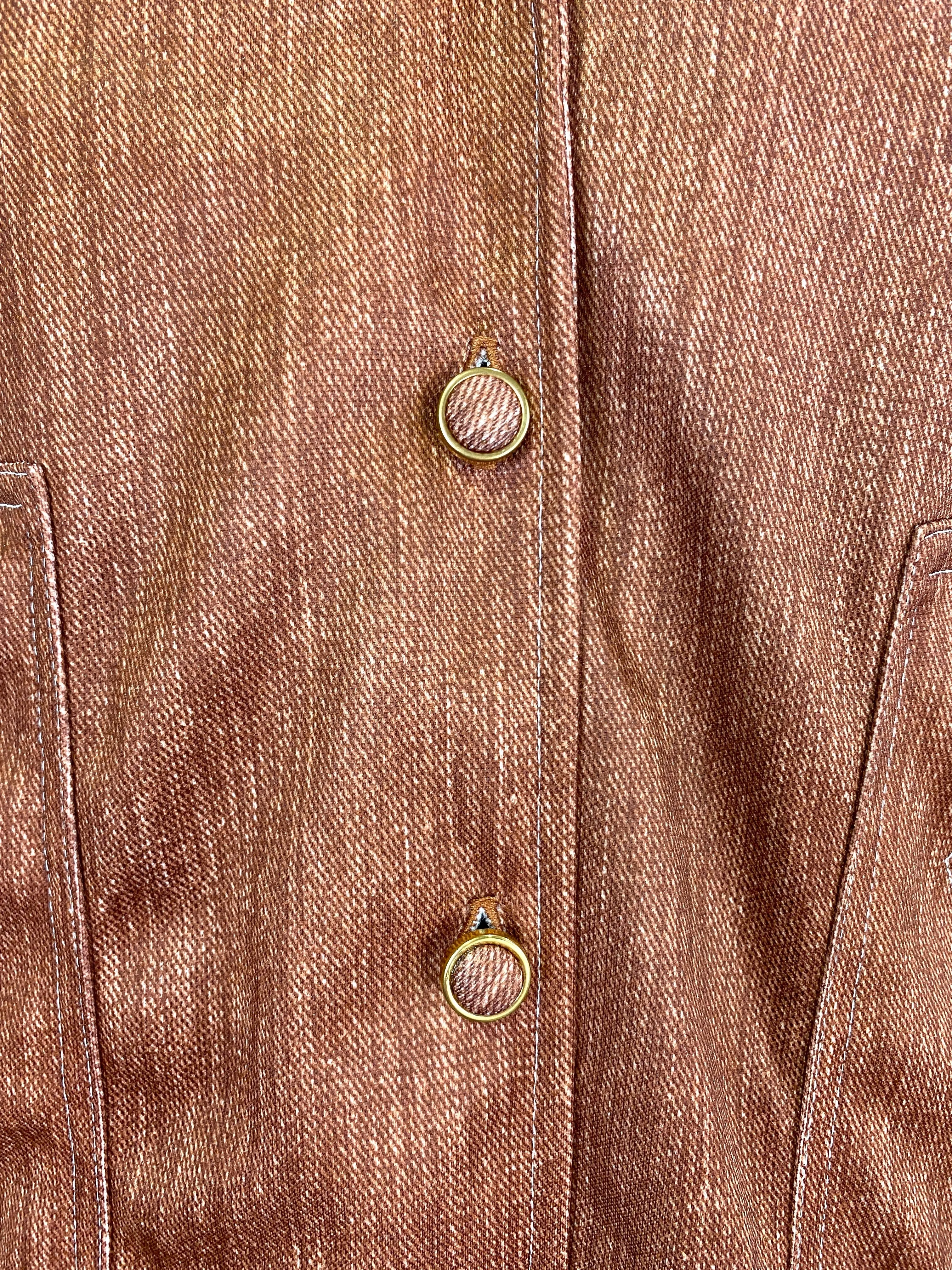 Vintage Deadstock 1970s Women's 2-Piece Rust Pant Suit, Richtone