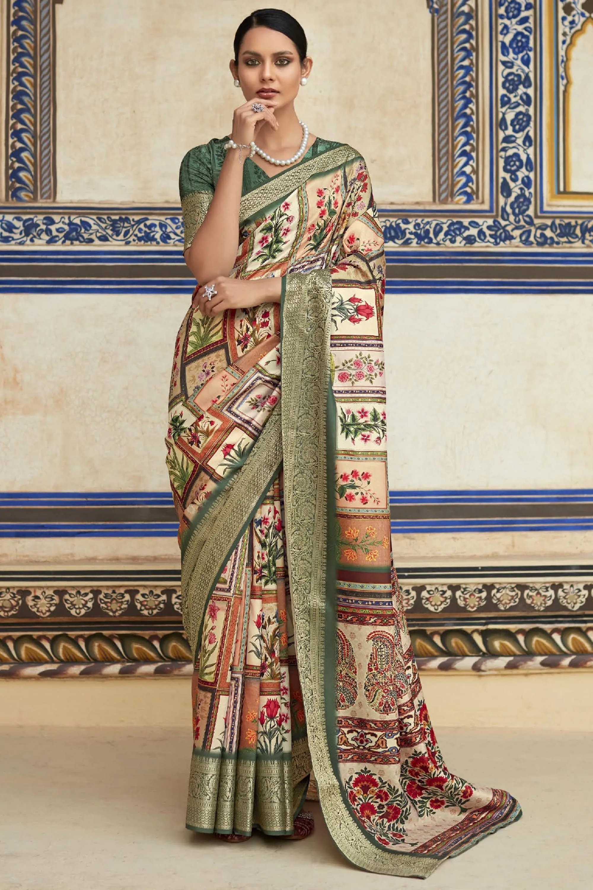 Viscose Fabric Sangeet Wear Mesmeric Saree In Multi Color