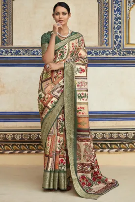 Viscose Fabric Sangeet Wear Mesmeric Saree In Multi Color