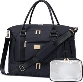 Weitars Gym Duffel Bag - Women's Travel Weekender with Shoes Compartment & Wet Pocket - Large Carry On