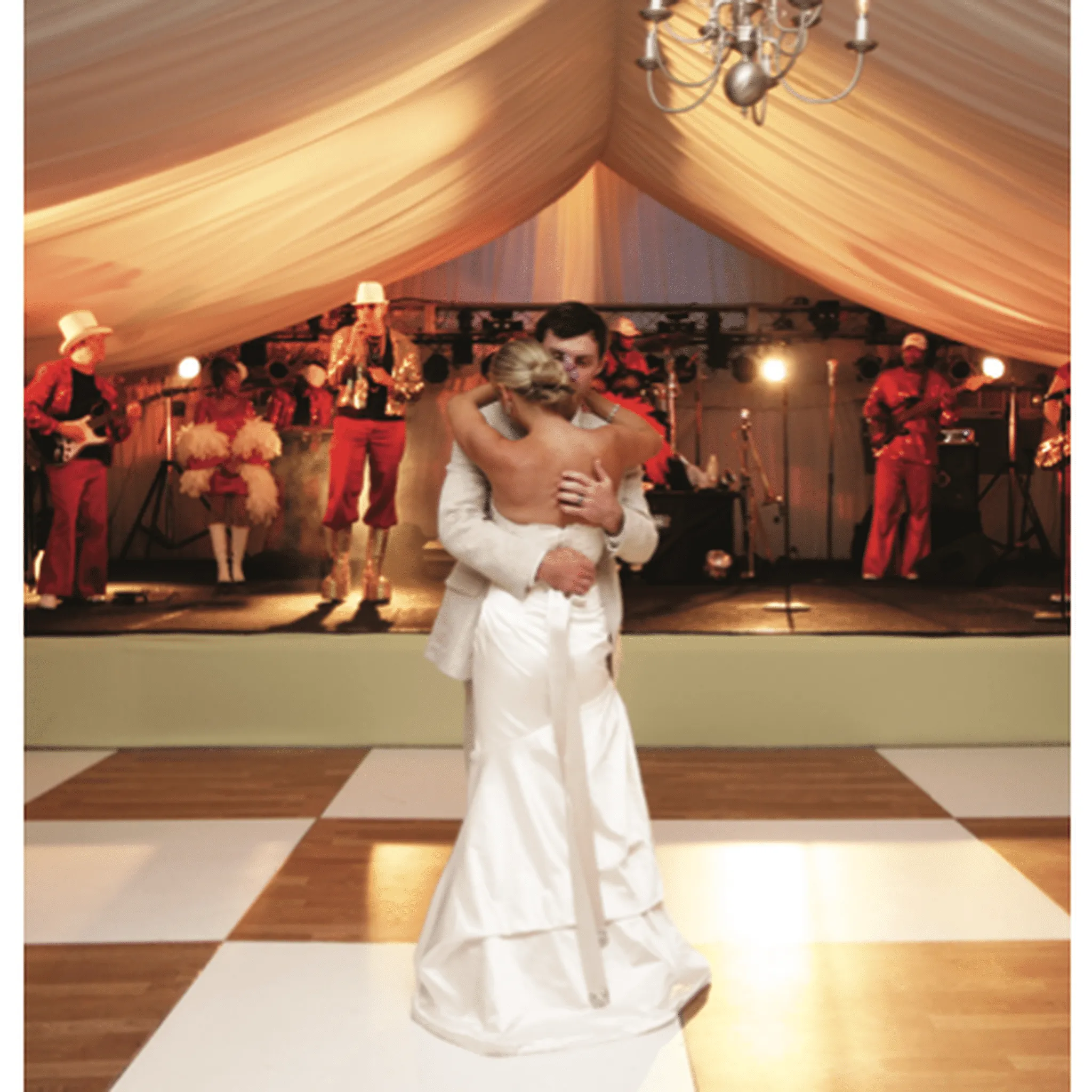 White Laminate Portable Dance Floor - Subfloor Included